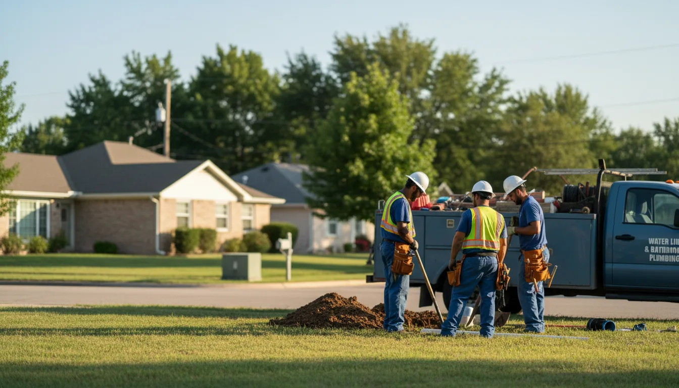 Residential water line and bathroom plumbing service in Dobson, NC